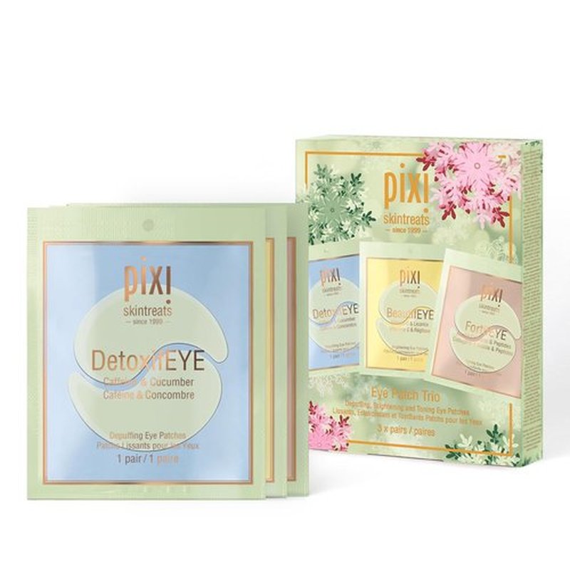 Pixi Beauty Holiday Eye Patch Trio - 3 Single-Use Patches for Depuffing & Hydrating Under-Eyes | 6 Patches Total