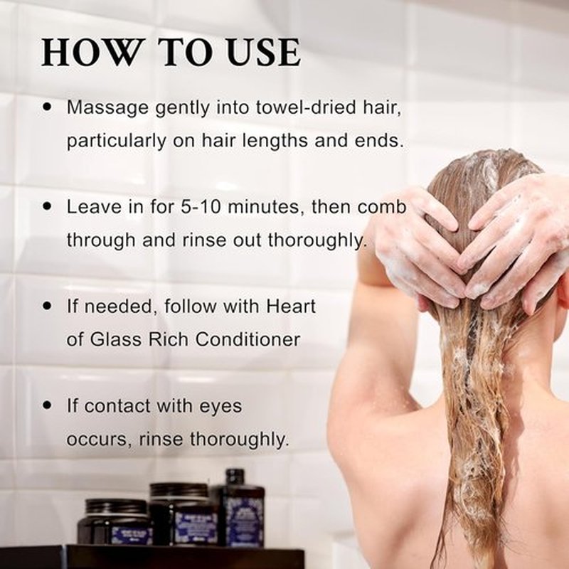 Davines Heart of Glass Intense Treatment - Deep Repair Mask for Blonde Hair, 5.07 oz