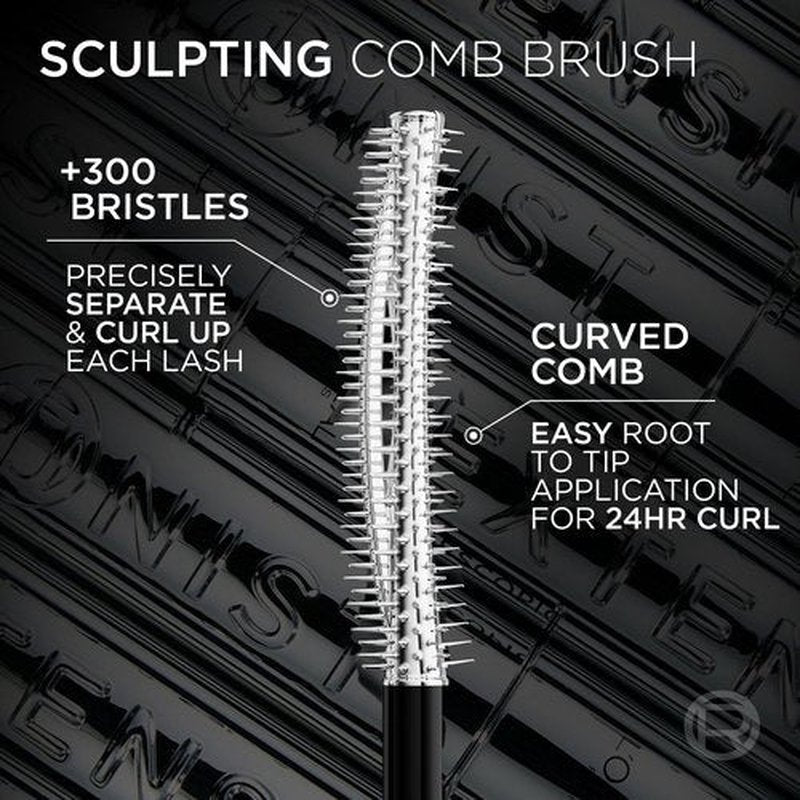 L'Oreal Paris Extensionist Mascara, Lengthening, Volumizing, and Curling Formula For a Lash Extension Eye Makeup Look, Washable Blackest Black
