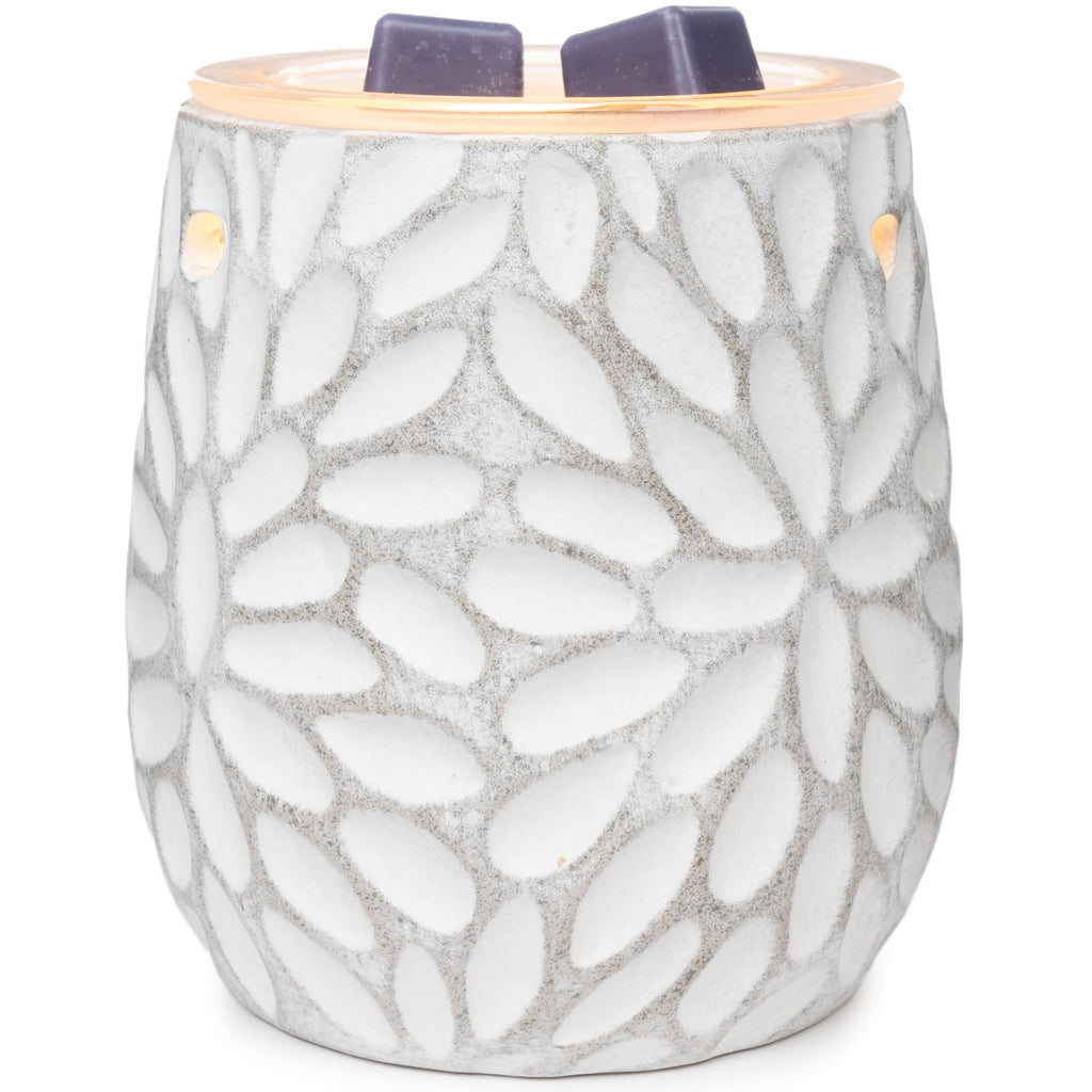 Scentsationals Kristy - Decorative White Wax Warmer for Scented Wax Melts