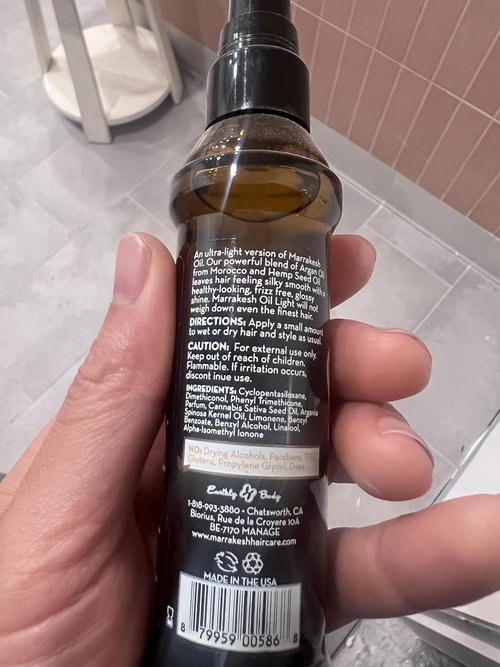 Skiennix Hair Styling Elixir - Marrakesh Oil Therapy with Argan & Hemp Oil - 8 oz XXL Size