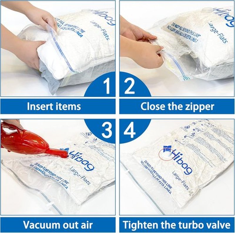 Skiennix Vacuum Storage Bags - Space Saver 35-Pack for Clothes, Bedding, and Comforters | Durable Seal