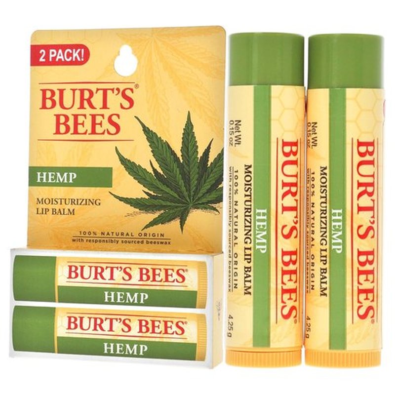 Burt's Bees Hemp Lip Balm - Deeply Moisturizing Formula | Unisex 2 oz Size