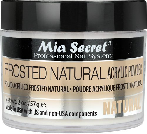 Mia Secret Frosted Natural Acrylic Powder MADE IN USA multiple sizes (2 oz.)