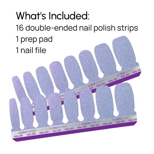 Color Street Purple Passion Glitter Nail Strips