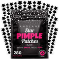 Andlane 280Pcs Star Pimple Patches for Face - Pimple Patches Cute Stars - Hydrocolloid, Salicylic Acid, Tea Tree Oil, Centella - Black Color, 3 Sizes Zit Stickers