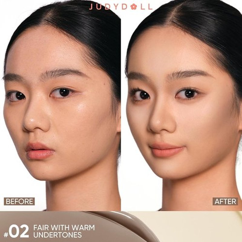 JUDYDOLL Liquid Contour - Buildable Under Eye Brightener & Highlighter | 02 Fair With Warm Undertones