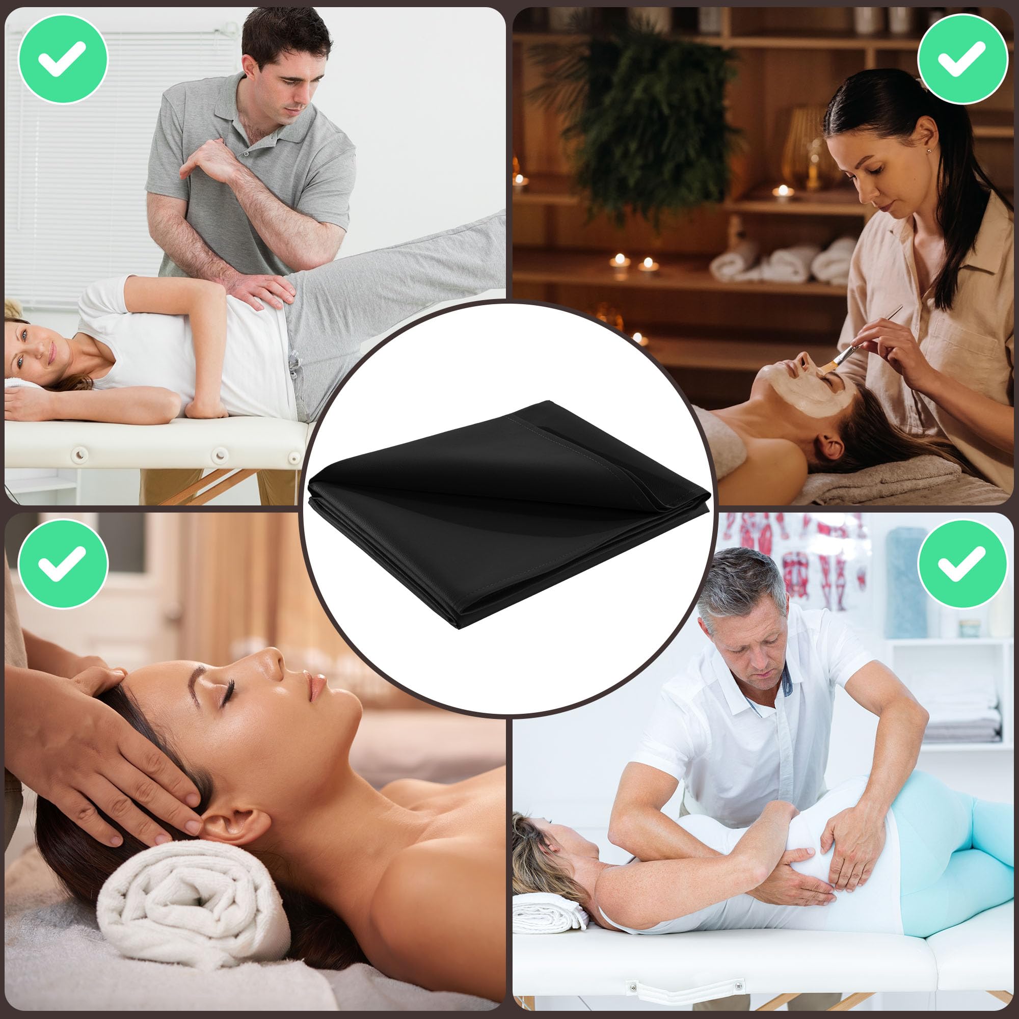 BALAPET Lash Bed Sheets Non-Sticky Sugaring and Waxing Pad Wipeable and Waterproof PU Leather Massage Table Cover Suitable for Grafting Eyelash Beds Massage Tables,SPA,Beauty(Brown)