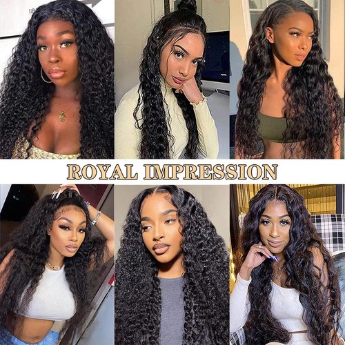 12A Water Wave 3 Bundles Human Hair 16" 16" 16" 300g 100% Unprocessed Brazilian Virgin Hair Wet and Wavy Human Hair Weave Bundles Natural Color