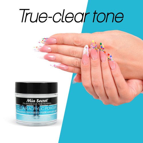 Mia Secret Clear Acrylic Powder (1/4 oz) - 2 Pack