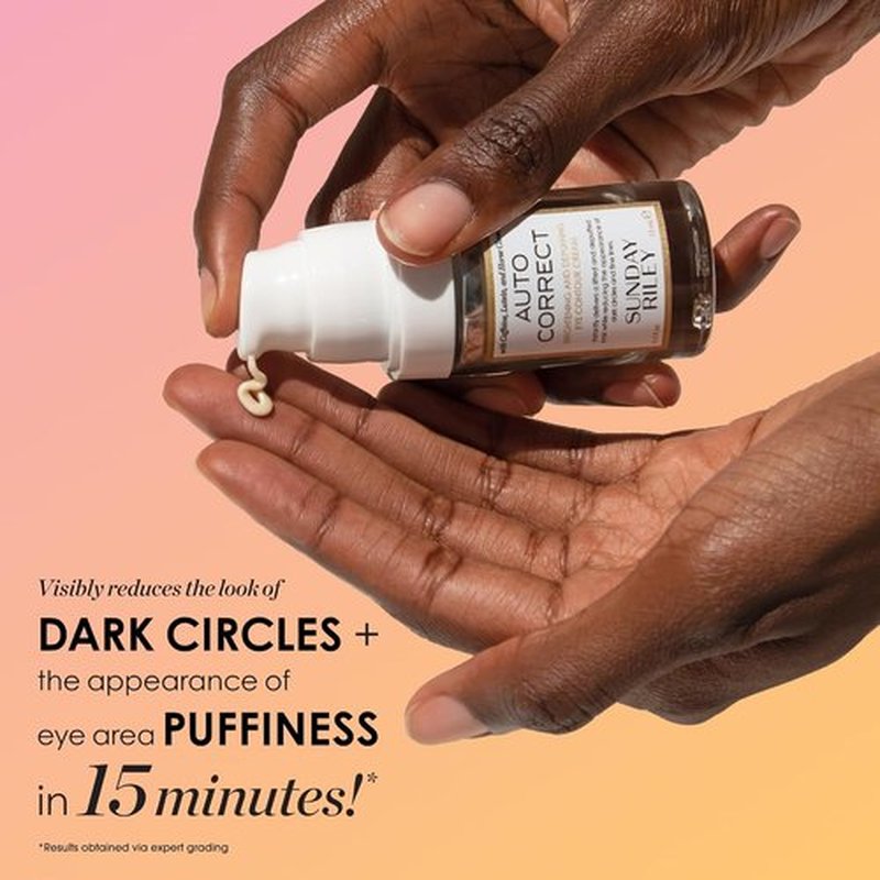 Sunday Riley Auto Correct Eye Cream - Brightening & Firming Treatment for Dark Circles