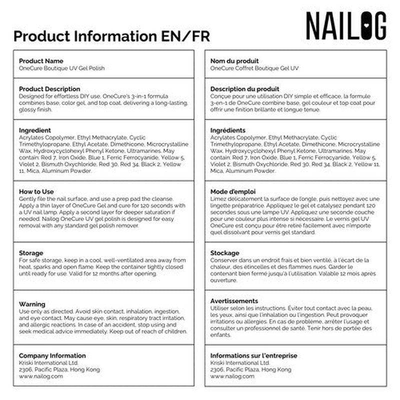 NAILOG Navy Blue Gel Nail Polish 12ml Top Coat Color Gel Base One Step 3-In-1 Formula Soak Off UV Nude Gel Polish for Home DIY & Gifting | Shimmery Blue