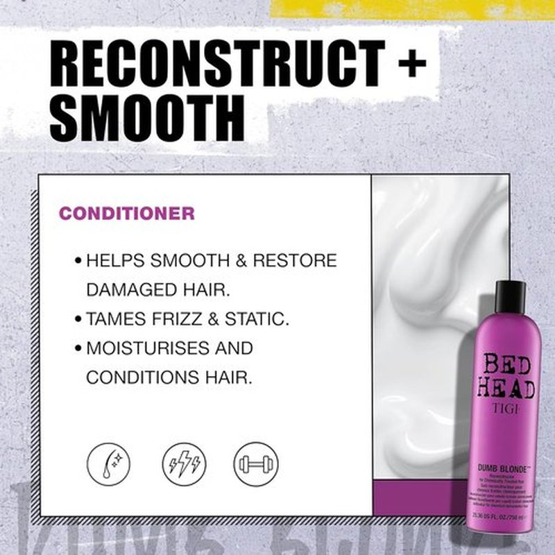Bed Head by TIGI Dumb Blonde Shampoo & Conditioner Set - Nourishing Formula for Blonde Hair | 25.36 Fl Oz