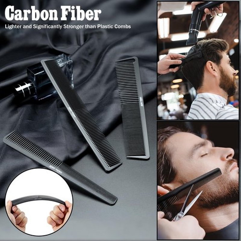 SALONSILK 13PCS Hair Cutting Shaving Brush and Comb Set, Professional Barber Combs for Hair Stylist, Premium Grade Barber Brush Neck Duster, Fading Comb Barber Clipper Comb