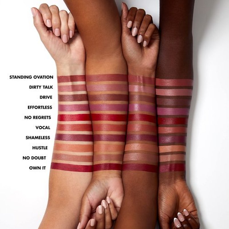 e.l.f. O Face Satin Lipstick, Richly Pigmented, Nourishing & Long-Lasting Creamy Lipstick, Infused With Jojoba, Vegan & Cruelty-Free, Dirty Talk