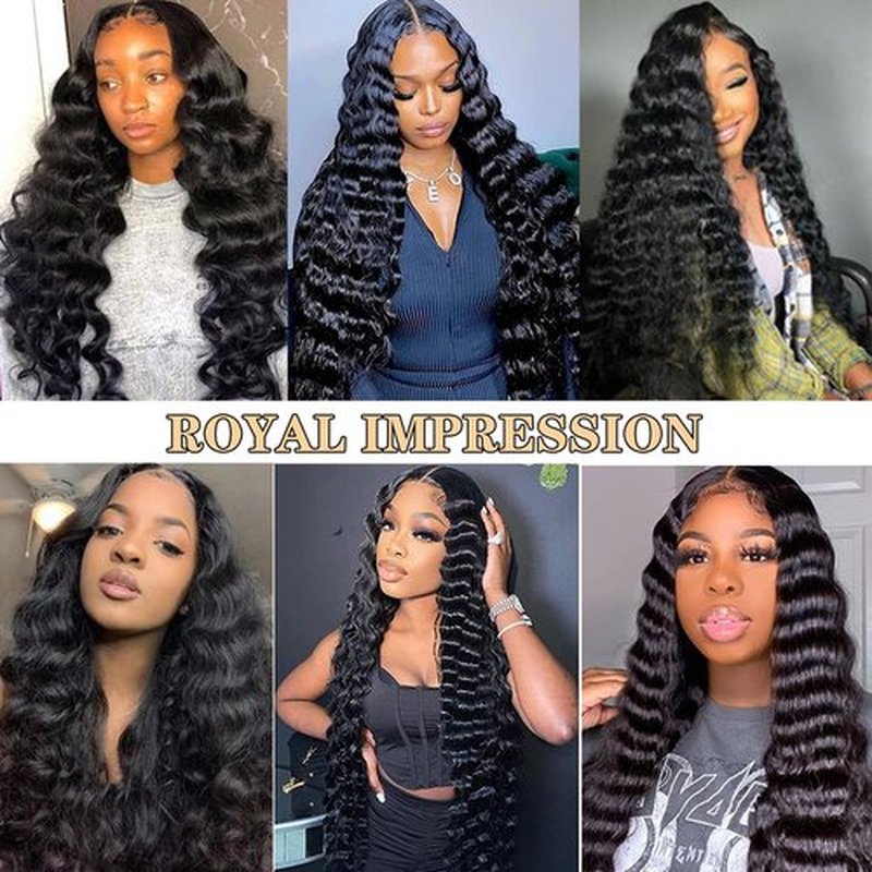 12A Loose Wave Bundles Human Hair 14" 16" 18" 300g 100% Unprocessed Brazilian Virgin Hair Loose Deep Wave Human Hair Weave Bundles Natural Color