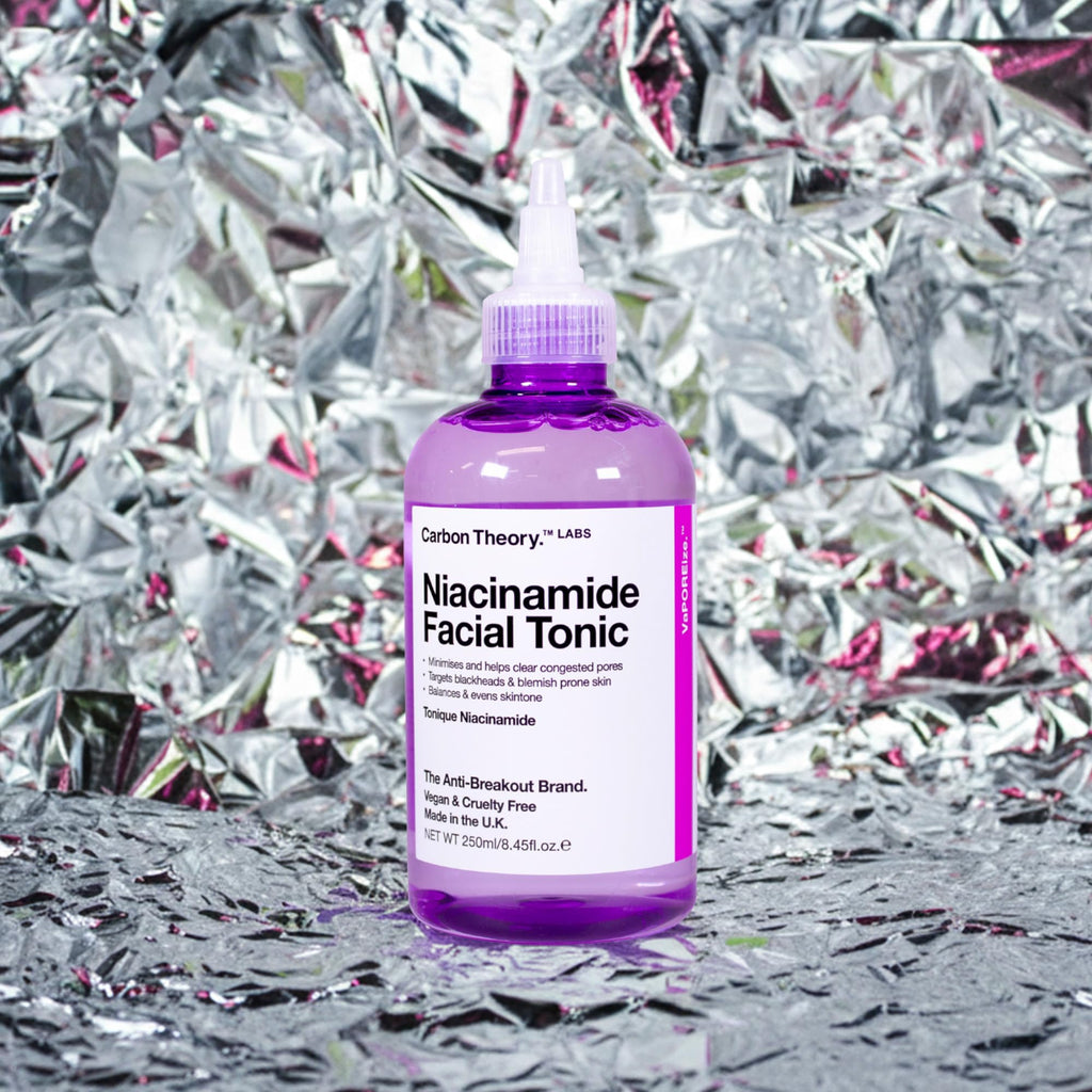 Carbon Theory VaPOREize Niacinamide Face Toner for Blemish Prone Skin, Evens Skin Tone, Helps Minimise and Clear Congested Pores with Calamine Extract 250ml