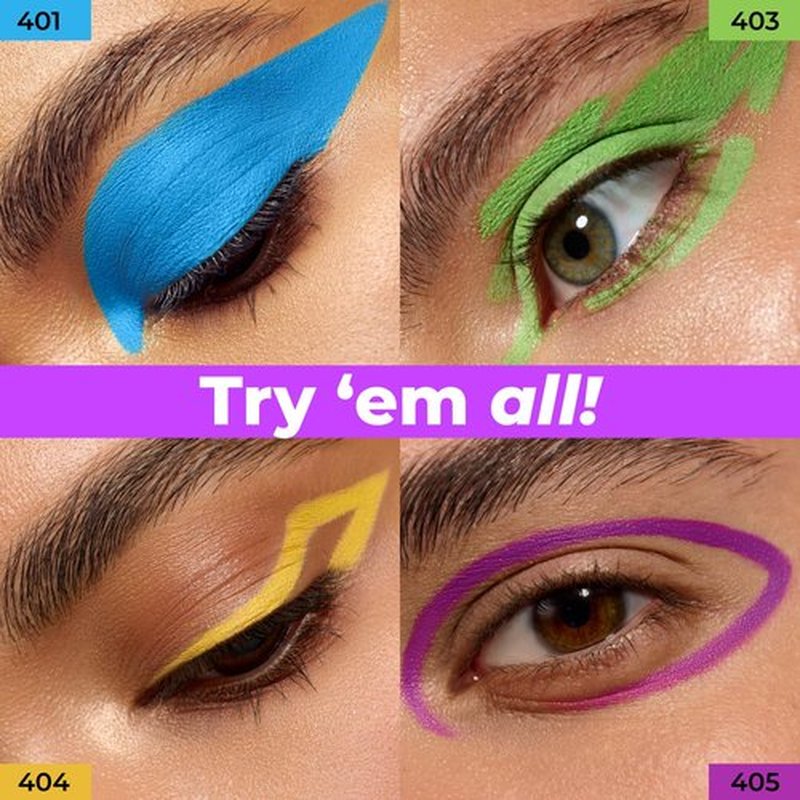 Lamel OhMy Color Gel Eyeliner Pencil - Waterproof, Long-Lasting Formula - Vibrant Blue Color