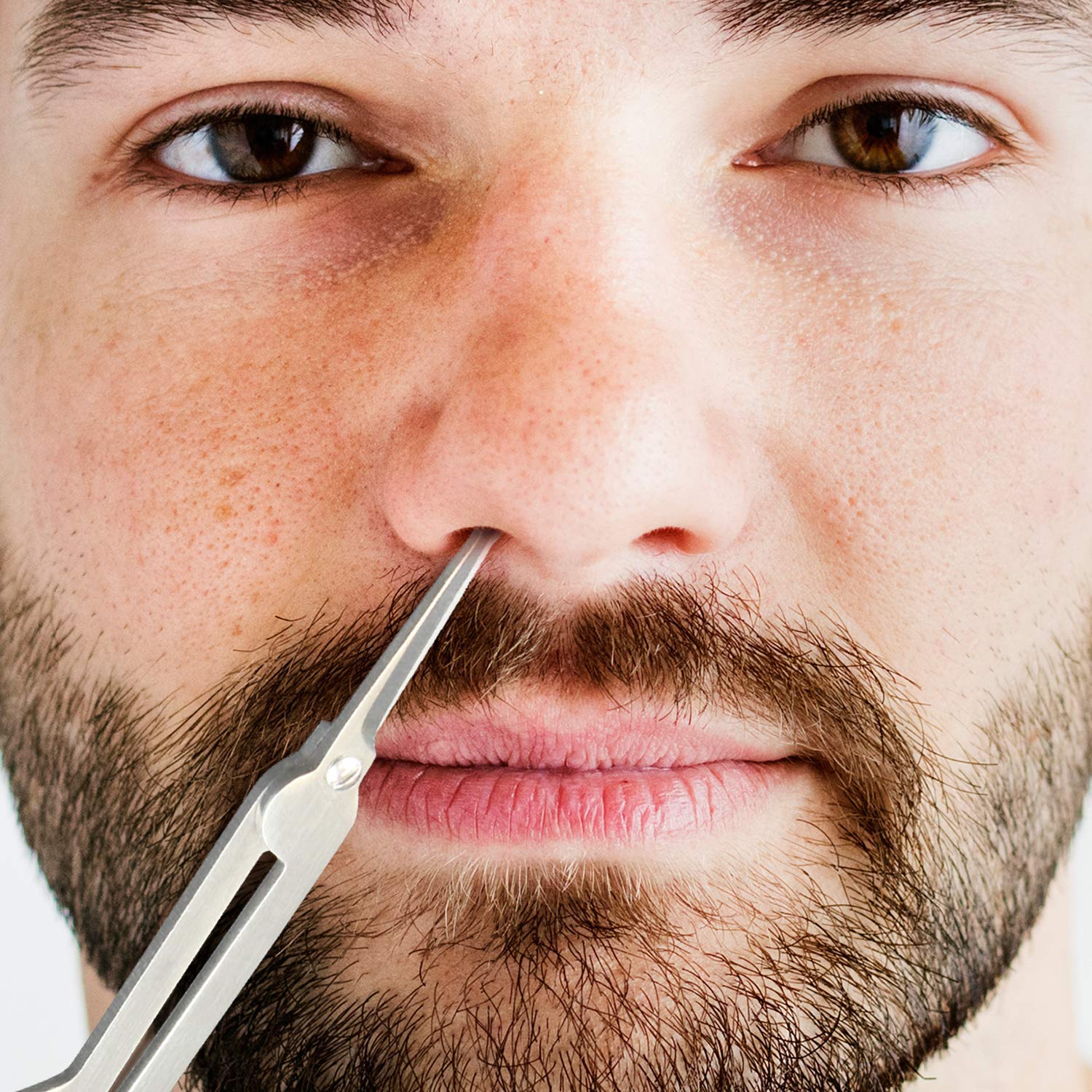 Seki Edge Stainless Steel Nostril Scissors (SS-908) - Safety Grooming Scissors with Round Blunt Tips for Trimming Nose Hair & Other Facial Hair for Men & Women - Made in Japan