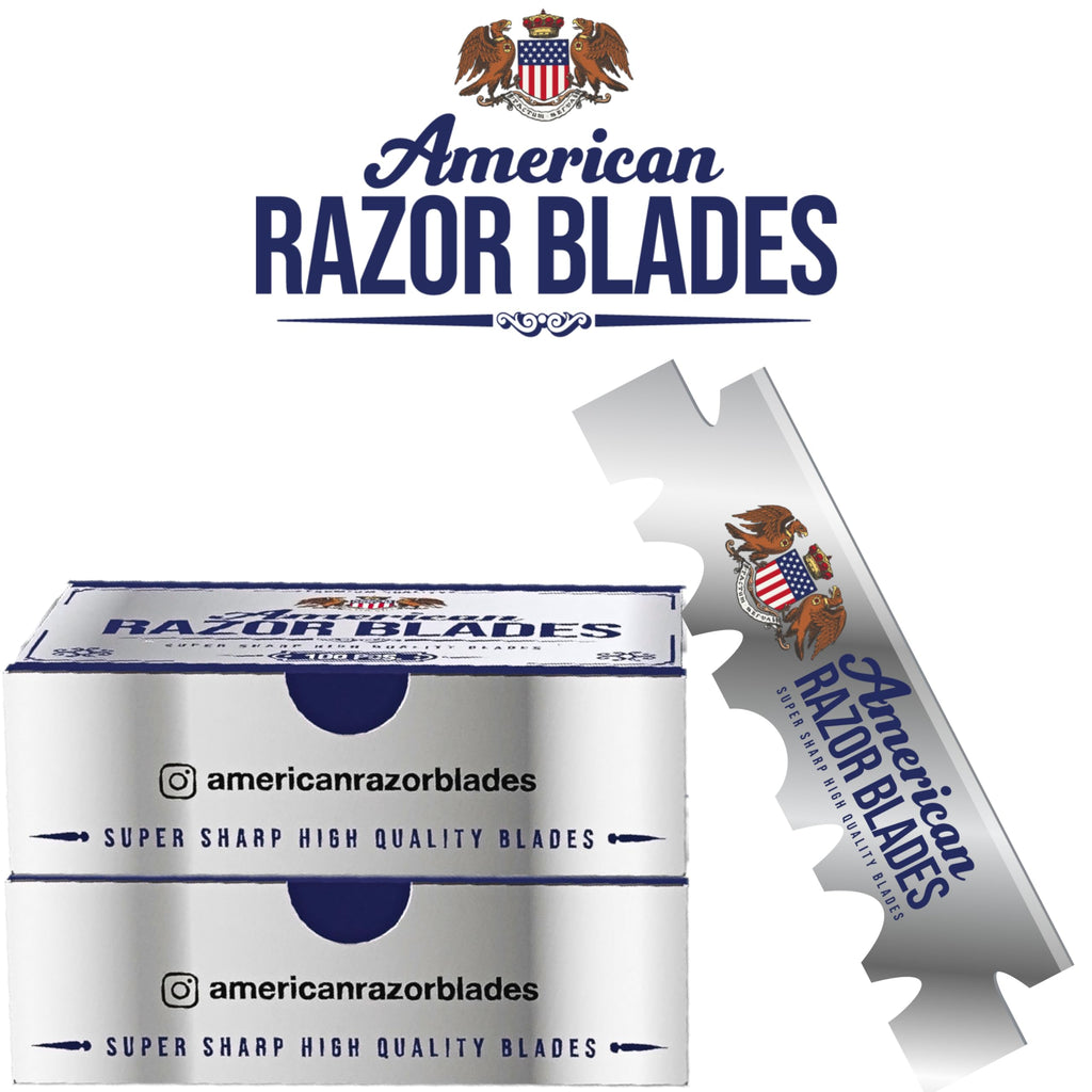 The Shave Factory Straight Edge Razor Kit - with Single Stainless Steel razors (Stell + American Razor)