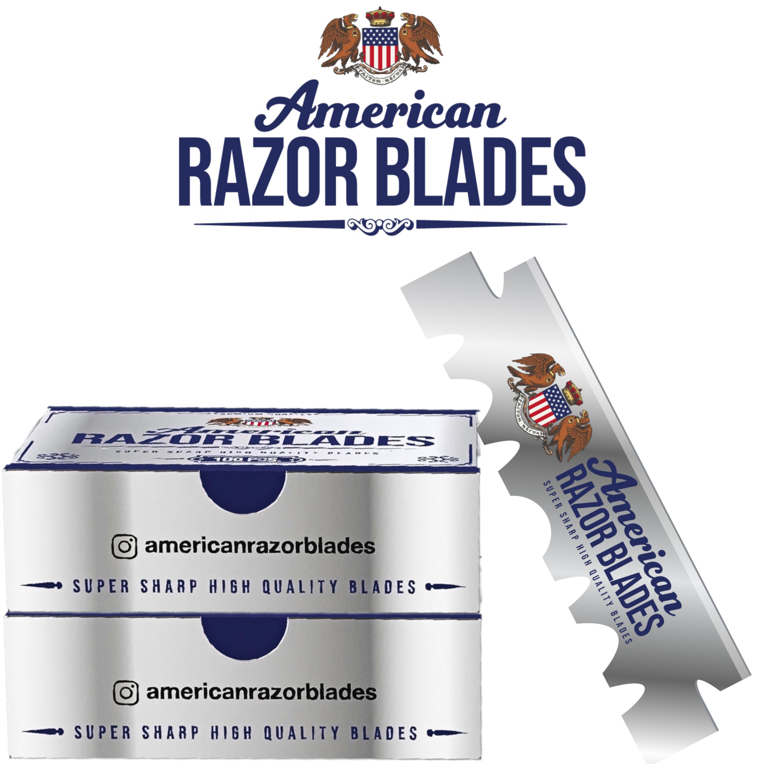 The Shave Factory Straight Edge Razor Kit - with Single Stainless Steel razors (Stell + American Razor)