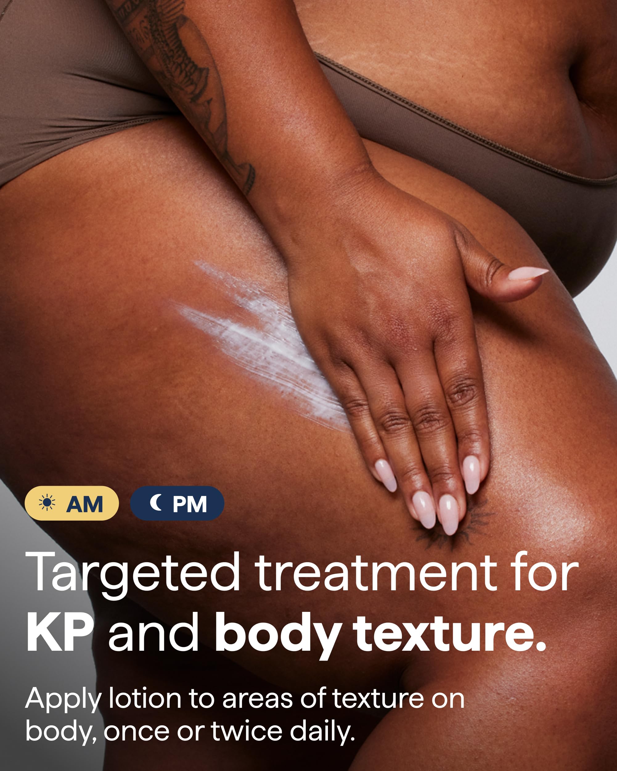 Remedy for Body Bumps | KP Exfoliating Body Moisturizer | Keratosis Pilaris (KP) Treatment For Textured, Crepey Skin with Urea, Lactic Acid, Retinol | Smoothing Body Lotion | By Dermatologist Dr. Shah