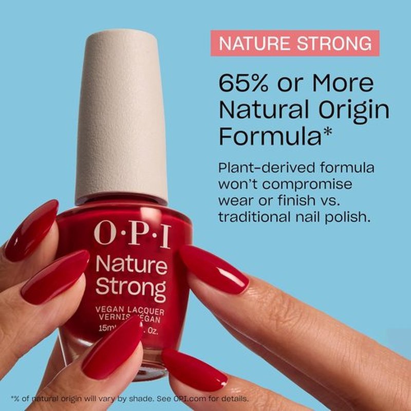 OPI Nature Strong 3-Step Nail Care System - Botanical Base Coat, Top Coat & Vibrant Colors | Eco-Friendly, Vegan & Cruelty-Free