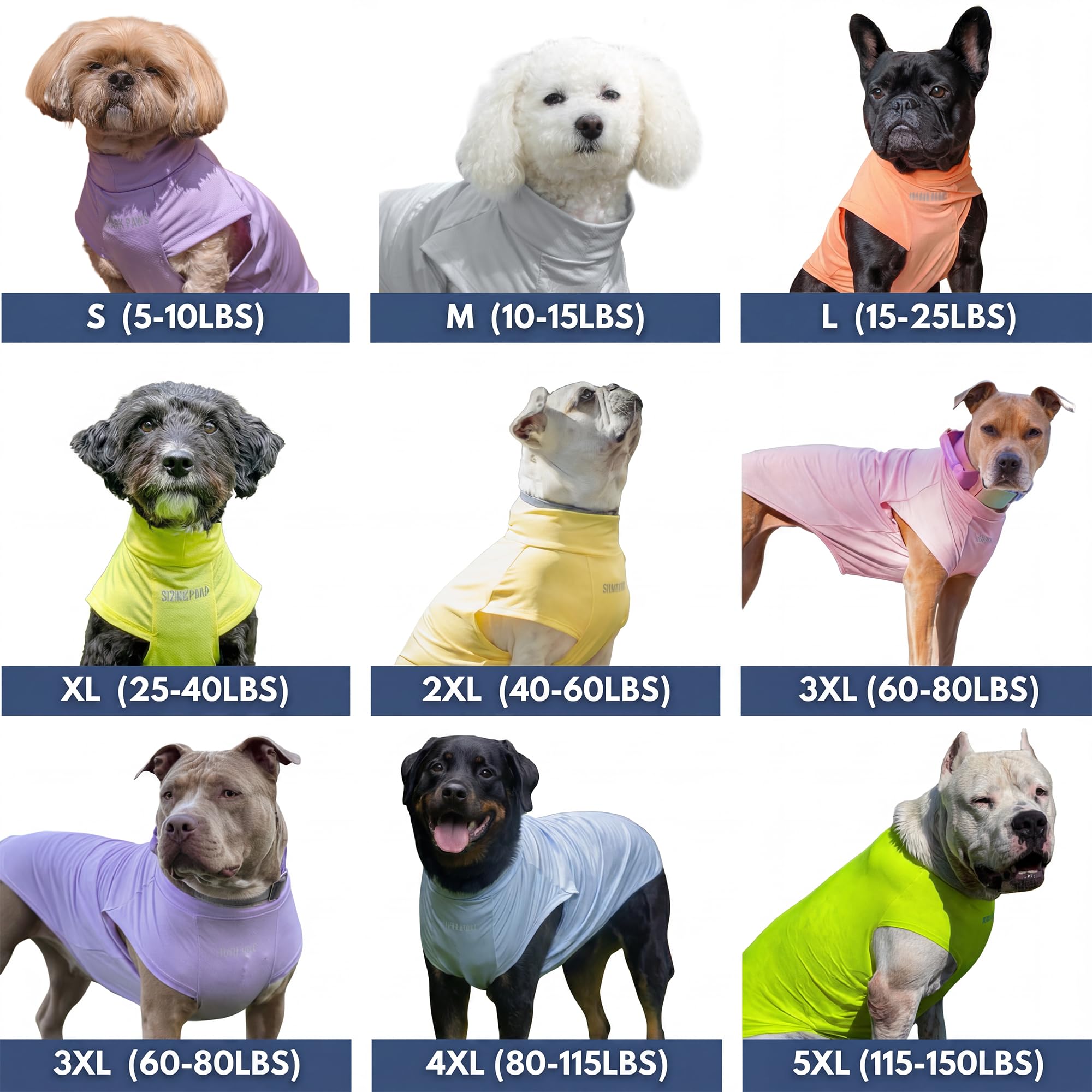 Spark Paws Sunblock Dog T-Shirt, SPF30 Protection, Lightweight Breathable Quick Dry for Dogs with Sensitive Skin - Peach & Mint (Set of 2) - 3XL