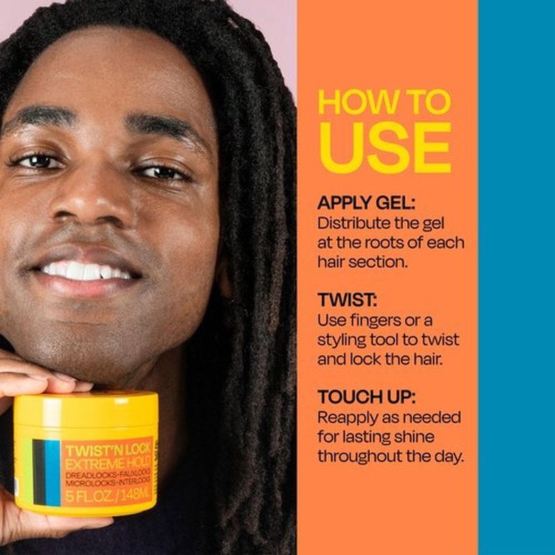 LOCK'N SLEEK Braiding Gel, Extreme Hold Braid, Loc, and Twist, Flake-Free, Tames Frizz, and Contol Edge (5 Fl Oz (Pack of 1))