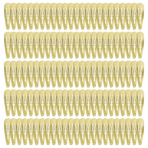 120 Pack Gold Metal Snap Hair Clips - Non-Slip Hairpins Barrettes for Women & Girls, Secure Braids, Updos, Buns - Durable & Lightweight (Plastic Storage Box Included)