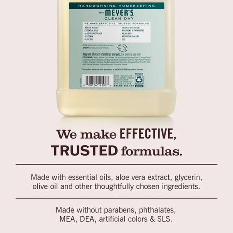 Mrs. MEYER'S CLEAN DAY Hand Soap Refill, Birchwood Scent, 33 Fl Oz Bottle