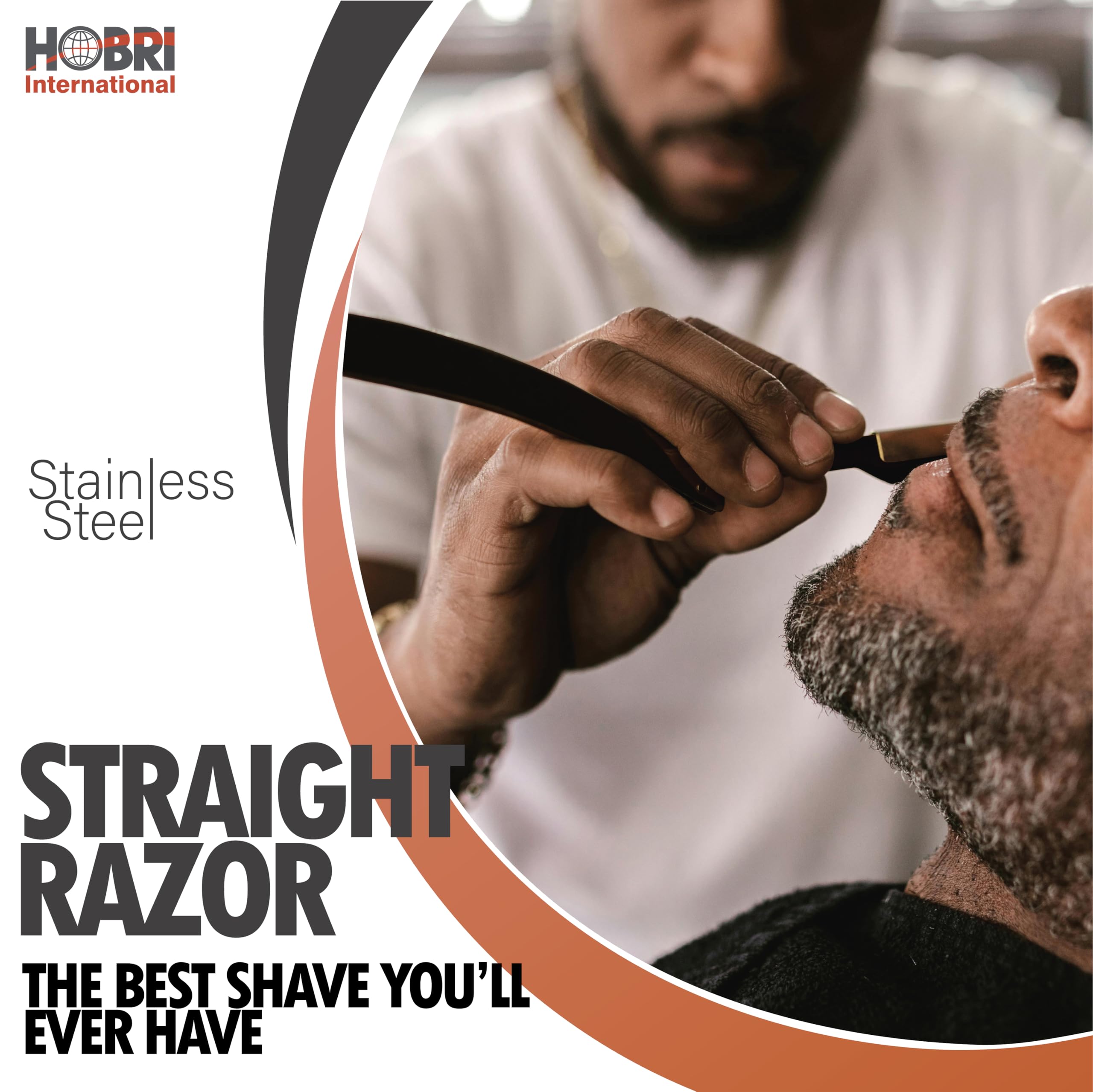 Premium Barber Straight Edge Razor with 10 Blades Men's Manual Shaver Salon Quality Razor (Black)