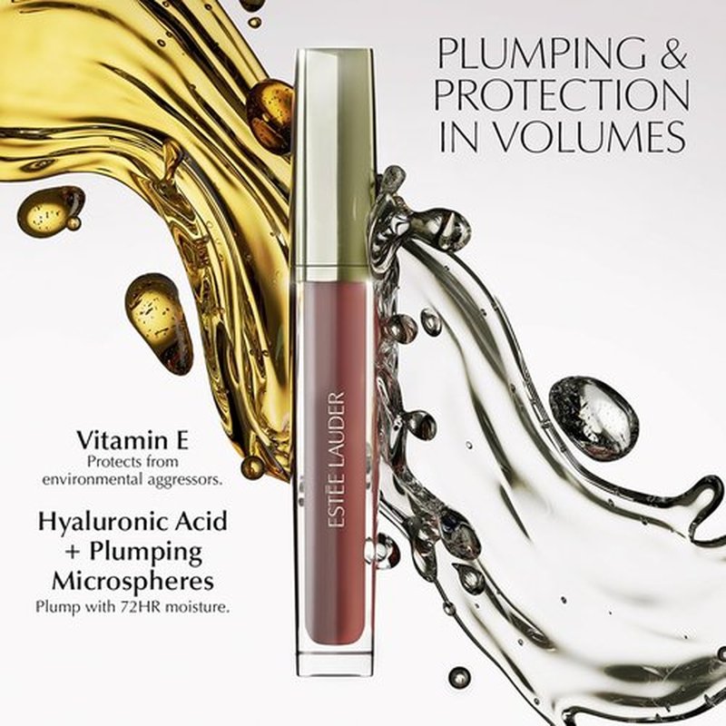 Estée Lauder Glossy Pout Lip Oil - Plumping & Moisturizing Sheer Tint with Hyaluronic Acid & Vitamin E
