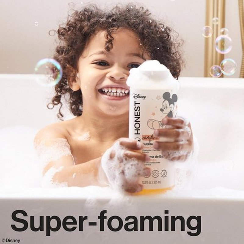 Honest Company Foaming Bubble Bath - Gentle Tear-Free Formula for Babies | Mickey Mouse, 12 fl oz