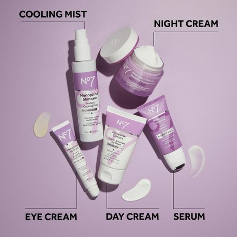 No7 Menopause Skincare Firm & Bright Eye Concentrate - Revitalizing Eye Cream for Dark Circles, Wrinkles & Under Eye Puffiness - Menopause Relief Cooling Roller for Refreshing Tired Eyes (15 ml)