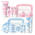 Sakura & Milk Skincare Set for Teens & Kids, 15 PCS Complete Day & Night Face Routine Kit for Girls & Office Worker, Hydrating, Shrink Pores, Perfect Gift Set for Self Care, Birthday, Party