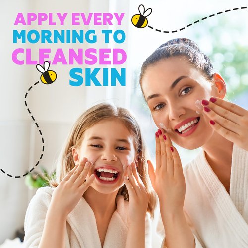 Kid Face Sunscreen Moisturizer with SPF – SPF 30 Mineral Face Sunscreen – Lightweight, Non-Greasy, Reef-Safe with Zinc Oxide & Niacinamide – Broad-Spectrum UV Protection – Daily Moisturizer for Kids