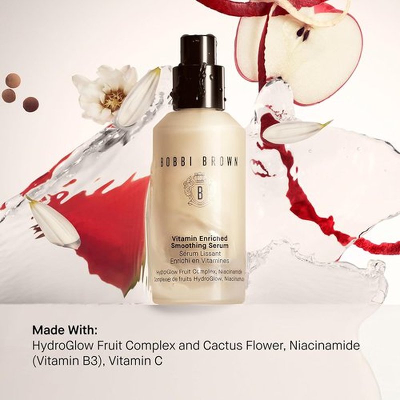 Bobbi Brown Vitamin Enriched Smoothing Serum - Hydrating Overnight Face Serum with Niacinamide & Vitamin C, 1 Fl Oz