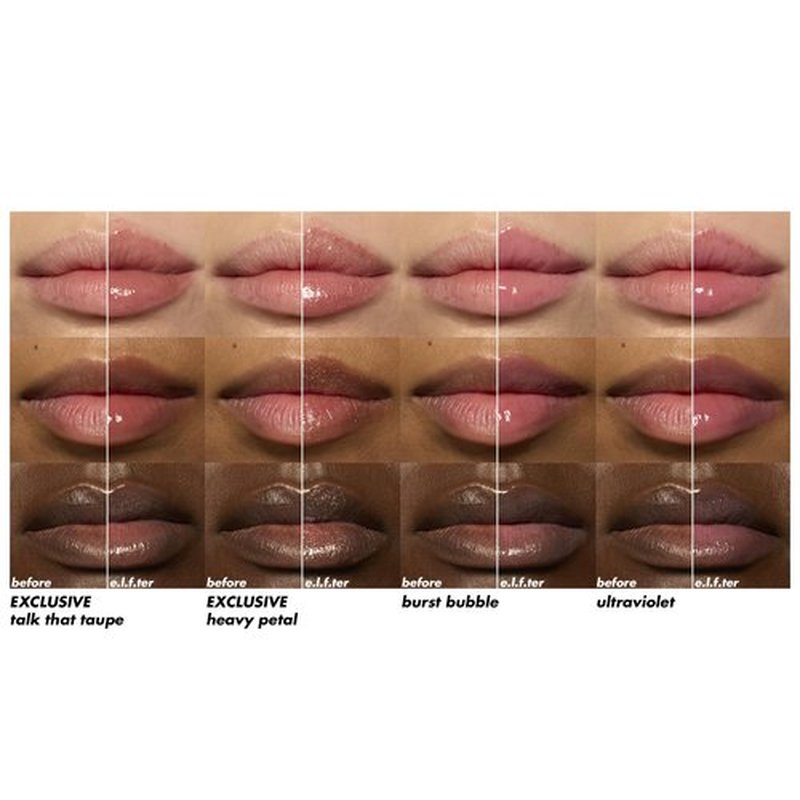 e.l.f. Glow Reviver Plumping Lip Oil Kit, Nourishing Tinted Lip Oils For A High-Shine Finish, Infused With Jojoba Oil, Vegan & Cruelty-Free, 4 Shades