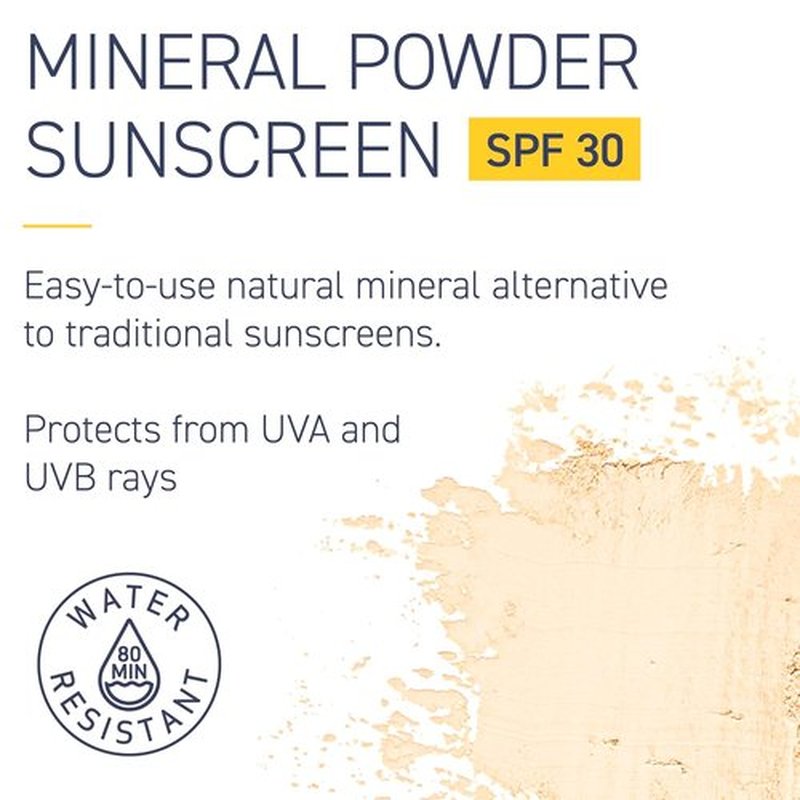 Brush On Block SPF 30 Mineral Powder Sunscreen - New Formula with Niacinamide & Vitamin C | Water Resistant, Translucent for All Skin Types