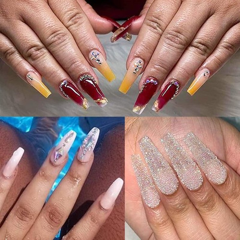 500pc Nude Pink Press on Coffin Nails Painted Acrylic Nail Art Tips Artificial Fingernails False Nails Full Cover Party Manicure Design Decor for Women Girls