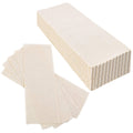 Maitys 100 Pieces Body and Facial Muslin Strips for Hair Removal Natural Muslin Epilating Strips 2.8 x 7.9 Inches Large Bulk for Women and Men