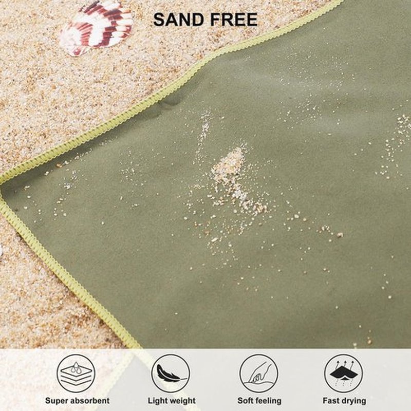 Rainleaf Microfiber Towel - Quick Dry, Super Absorbent & Ultra Compact | Ideal for Travel, Gym & Camping
