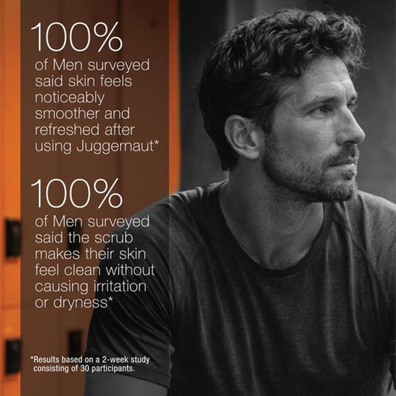 Oak Bishop Juggernaut Men's Volcanic Sand Exfoliating Cleanser for Smoother Skin – Deep Pore Clean, Bergamot, Lavender and Ginger Root, 3.4 fl oz