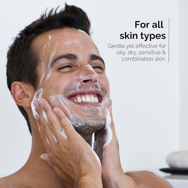 Nordisk Element Men’s Face Wash - Clarifying Gel Cleanser with Plum Extract | Vegan Hydrating Facial Wash, 6.76 Fl Oz