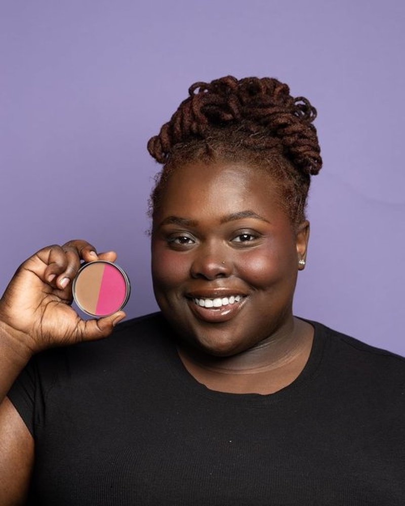 Cheekbone Balance Deep Blush/Bronzer - Talc-Free Multi-Use Compact with Soft-Matte Finish | 0.38 oz Vegan & Cruelty-Free