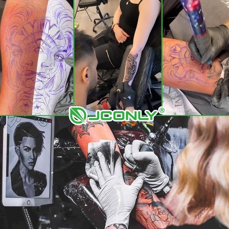 3MM Fake Skin with Transfer Paper - Jconly 35pcs Fake Skin Transfer Paper Kit,5Pcs Tattoo Thick Practice Skin with 30Pcs Tattoo Paper Stencil Paper