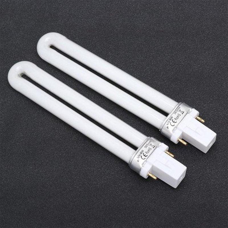 Lurrose 4pcs Nail Dryer Lamp Bulbs Replacement 9W UV 365nm Tube for Nail Art Dryer UV Lamp Light