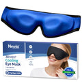 Cooling Gel Eye Mask for Puffy Eyes, Larger Full-Eye Cold Compress for Swelling, Ice-Cold Gel Therapy, Forehead & Upper Cheek Cooling Relief, Reusable Ice Pack for Eyes, FSA Eligible HSA, Black