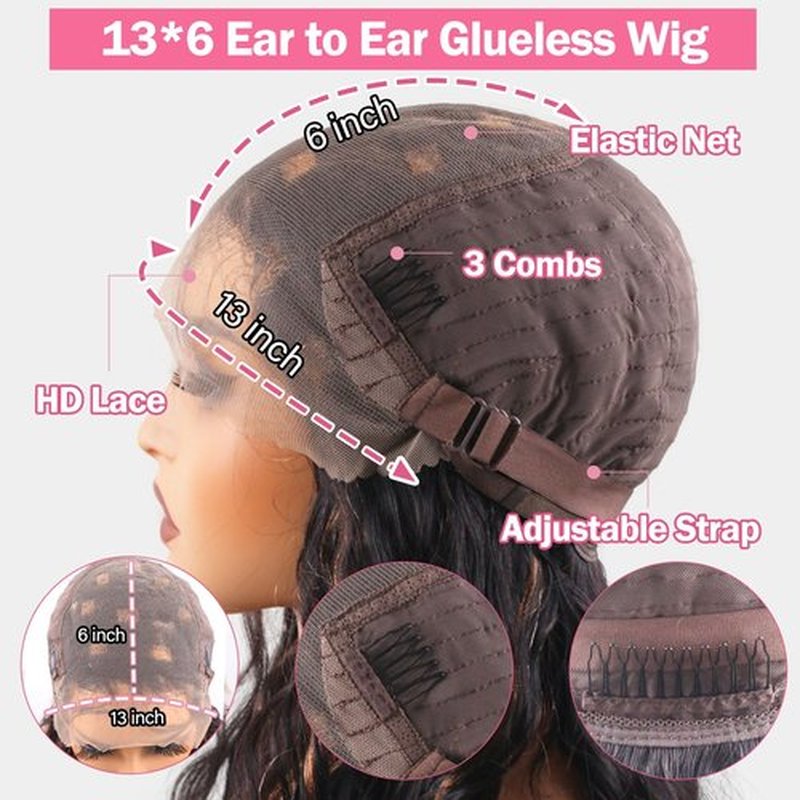 ManeMajesty 13x6 HD Lace Front Wig Human Hair Highlight Glueless Body Wave Wig for Black Women FS1B/30 Balayage Ombre | Pre Plucked 180% Density 12 Inch